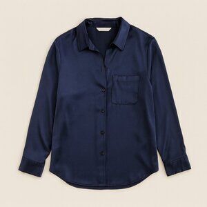 Victoria's Secret Deep Blue Satin Top